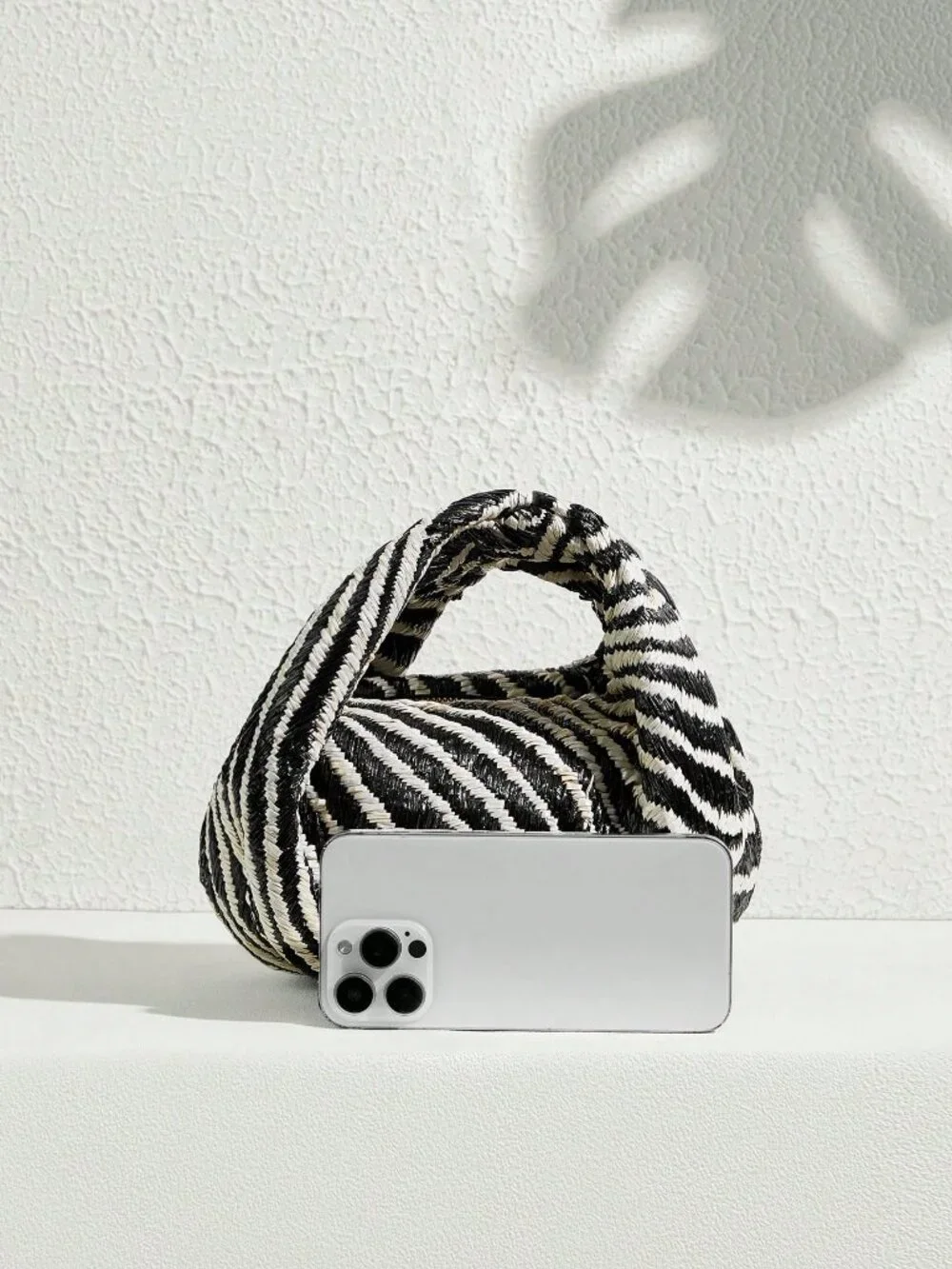 Black And White Preppy Women's Animal Print Zip Top Handle Boston Bag
